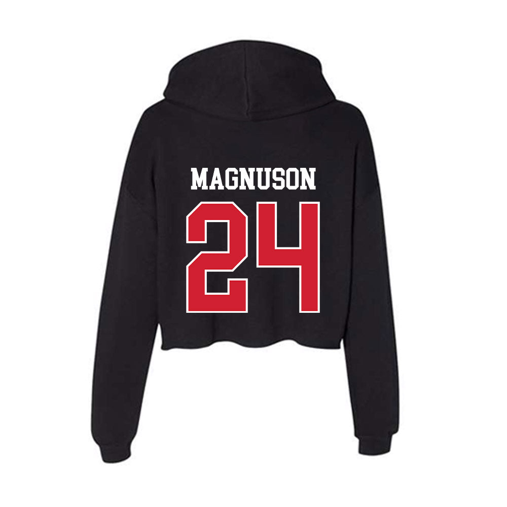 Eastern Washington - NCAA Women's Basketball : Brielle Magnuson - Women's Crop Fleece Hoodie-1