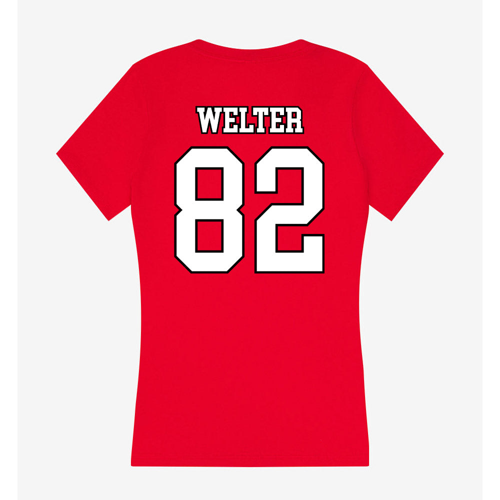 Youngstown State - NCAA Football : Max Welter - Women's V-Neck T-Shirt-1