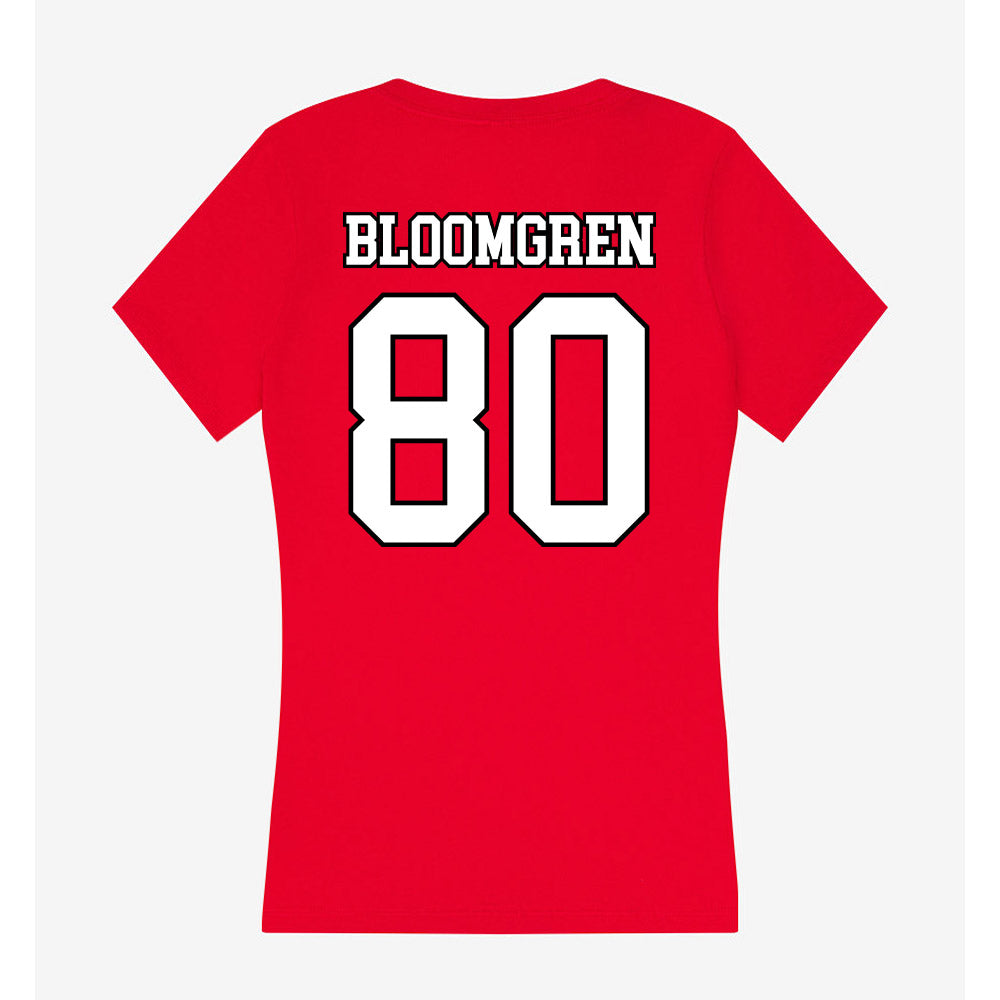 Youngstown State - NCAA Football : Christian Bloomgren - Women's V-Neck T-Shirt-1