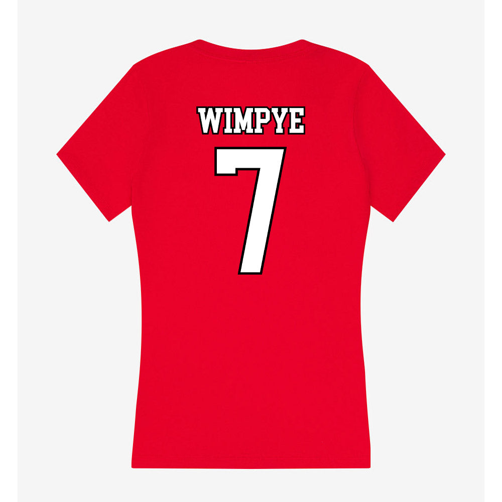 Youngstown State - NCAA Football : Justin Wimpye - Women's V-Neck T-Shirt-1