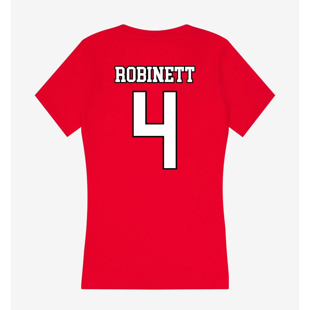 Youngstown State - NCAA Men's Basketball : Tyler Robinett - Women's V-Neck T-Shirt-1