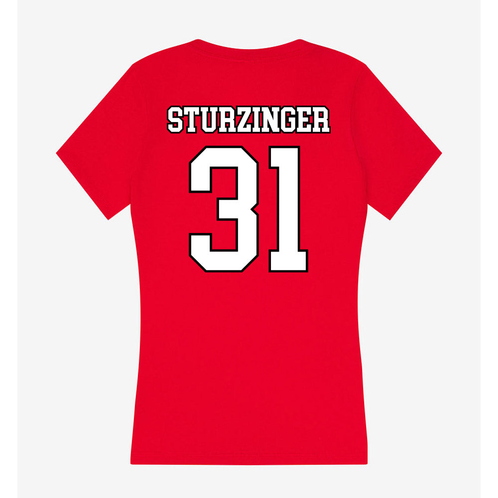 Youngstown State - NCAA Football : Weston Sturzinger - Women's V-Neck T-Shirt-1