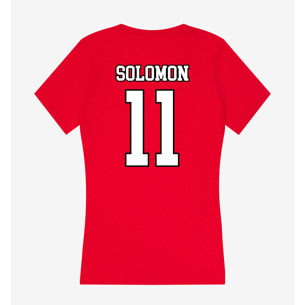 Youngstown State - NCAA Football : Mike Solomon - Women's V-Neck T-Shirt-1