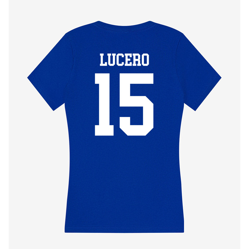 Texas A&M Corpus Christi - NCAA Women's Soccer : Emma Lucero - Women's V-Neck T-Shirt-1