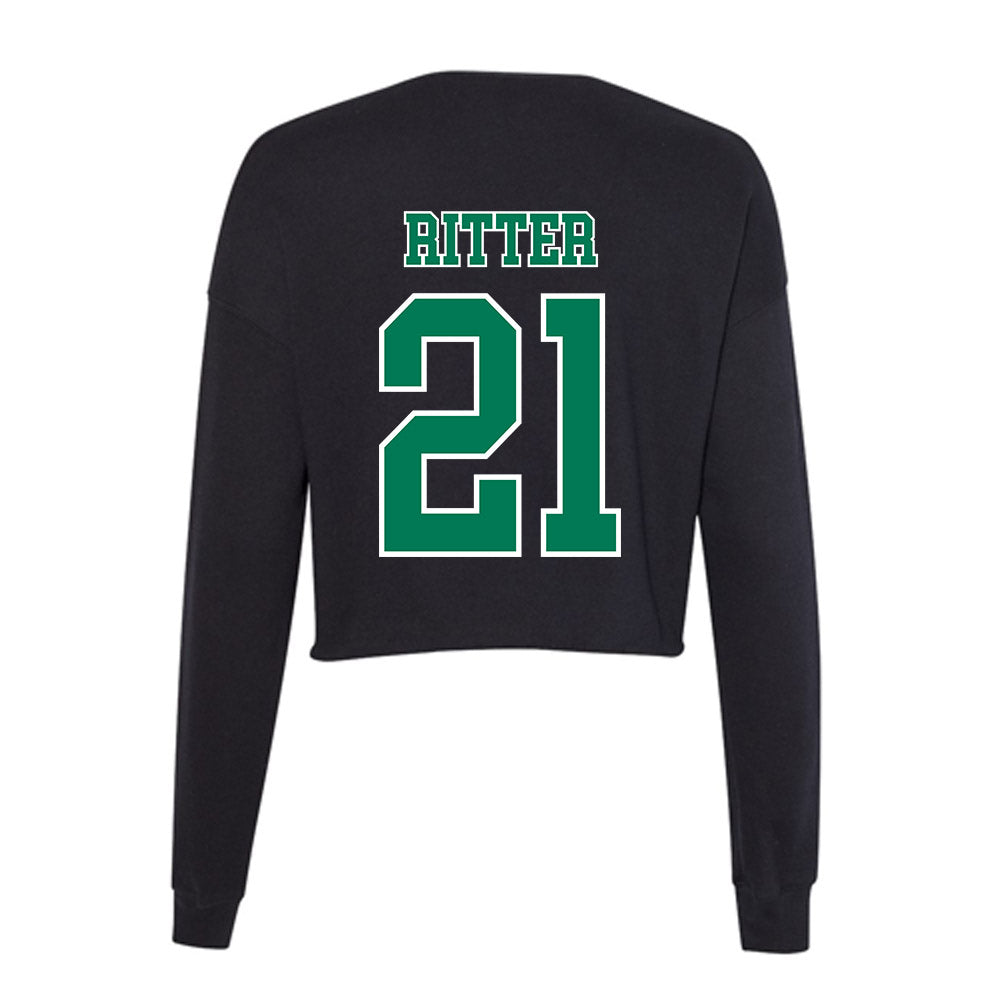 Norfolk State - NCAA Baseball : Jamal Ritter - Women's Cropped Crew Fleece-1