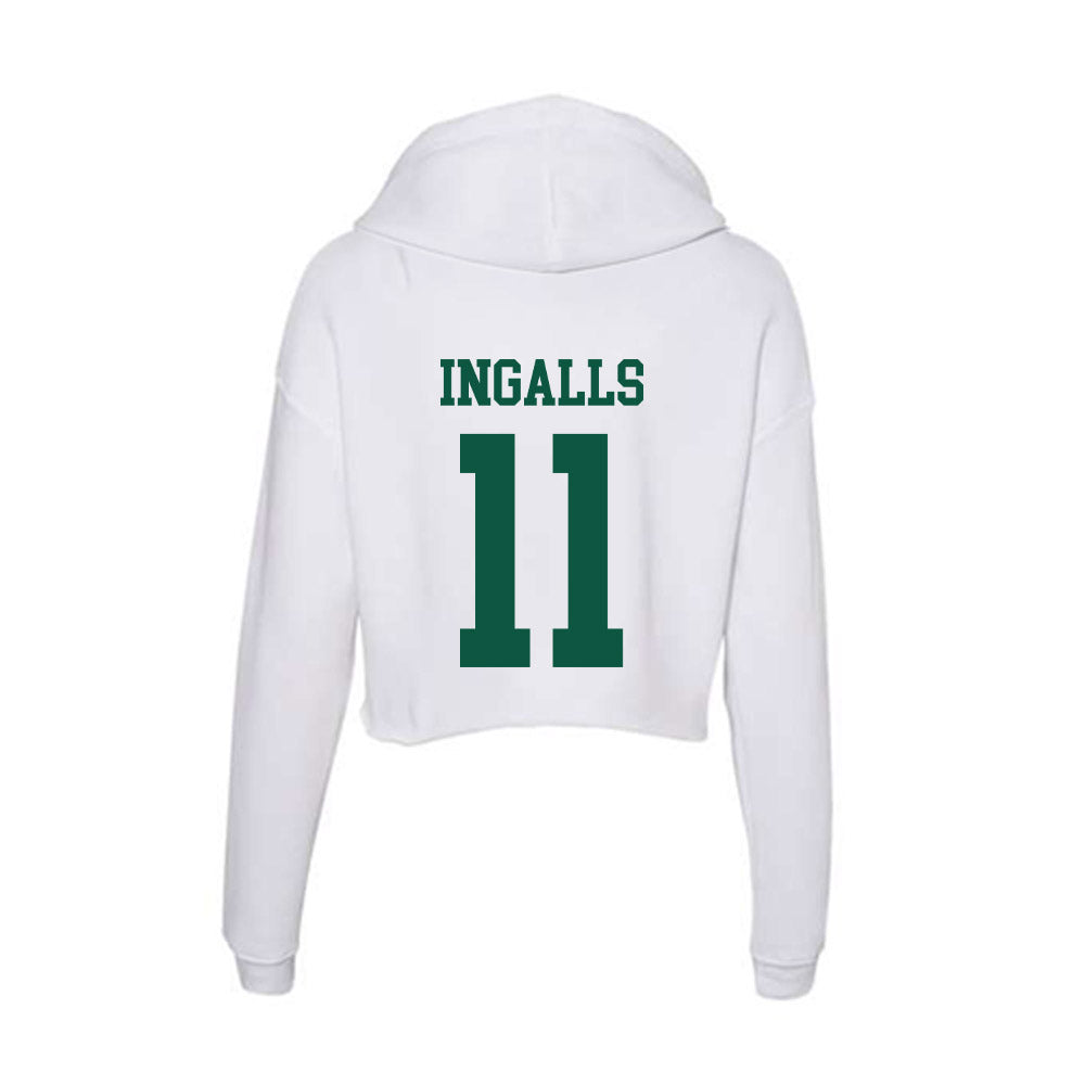 Northern Michigan - NCAA Men's Basketball : Jonathan Ingalls - Women's Crop Fleece Hoodie-1