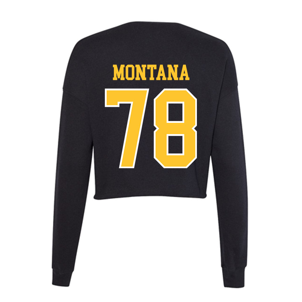 PLU - NCAA Football : Griffin Montana - Women's Cropped Crew Fleece-1
