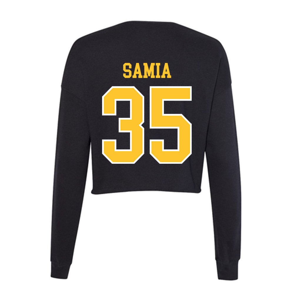 PLU - NCAA Football : Marcus-John Samia - Women's Cropped Crew Fleece-1