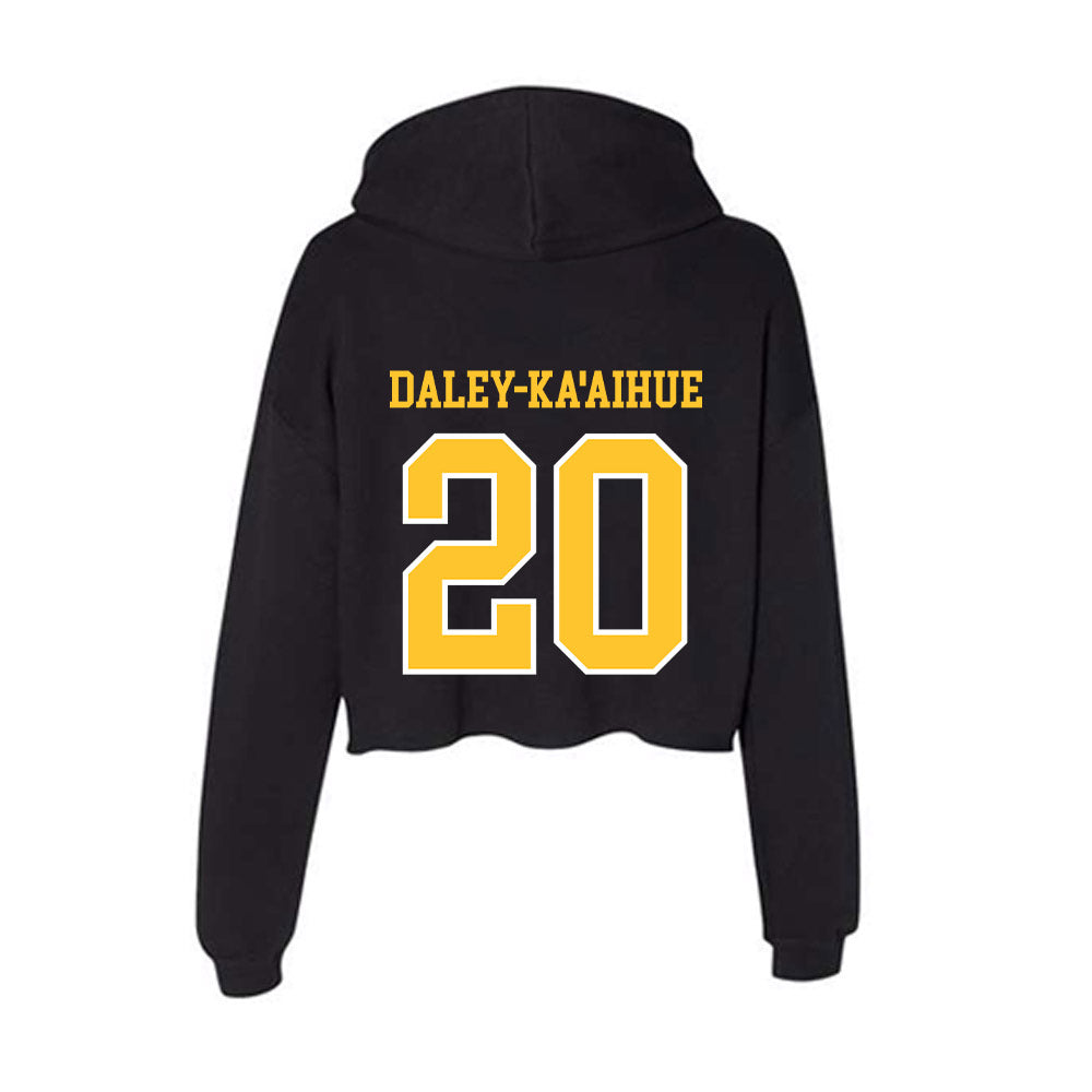 PLU - NCAA Football : Rixen Daley-Ka'aihue - Women's Crop Fleece Hoodie-1
