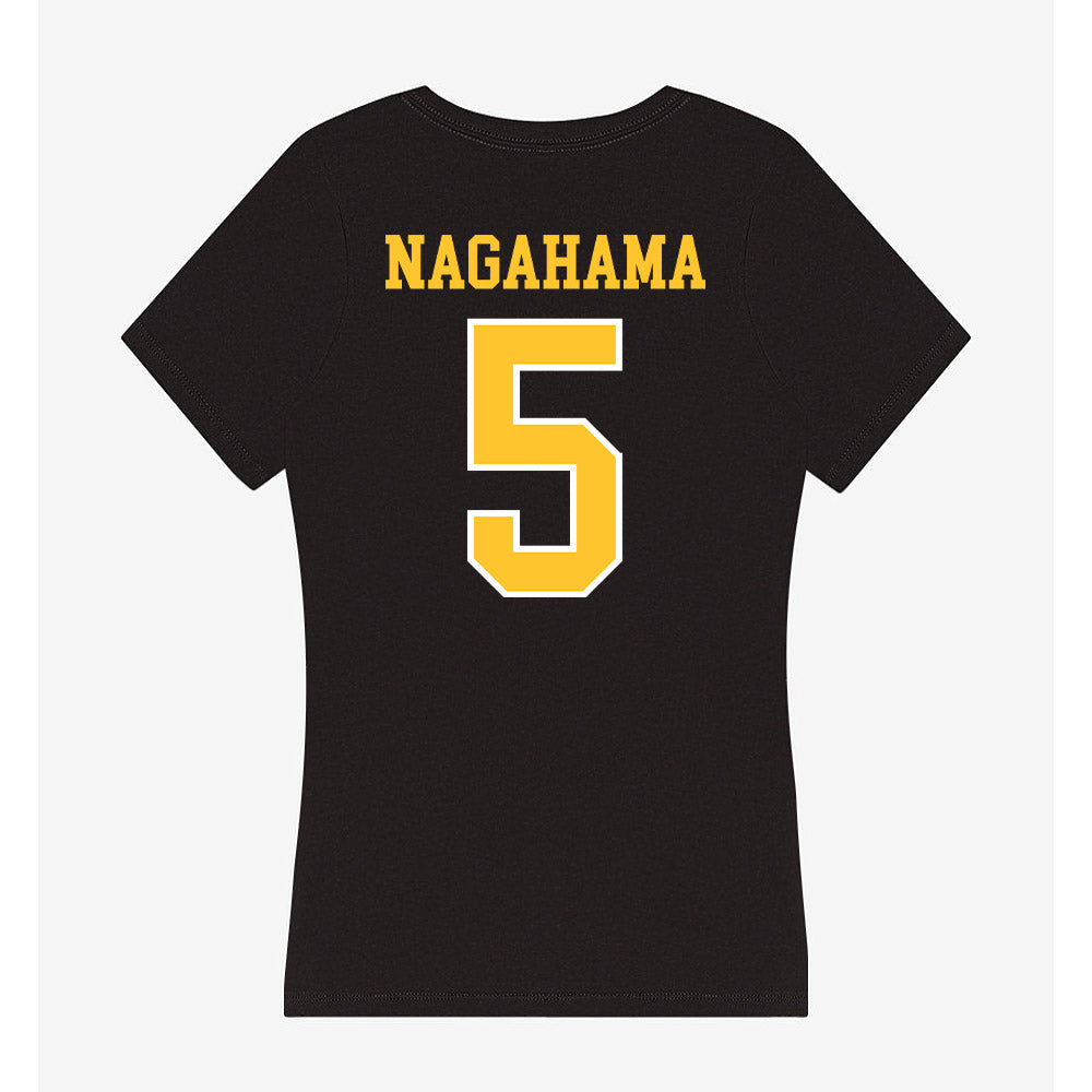 PLU - NCAA Men's Soccer : Hiro Nagahama - Women's V-Neck T-Shirt-1
