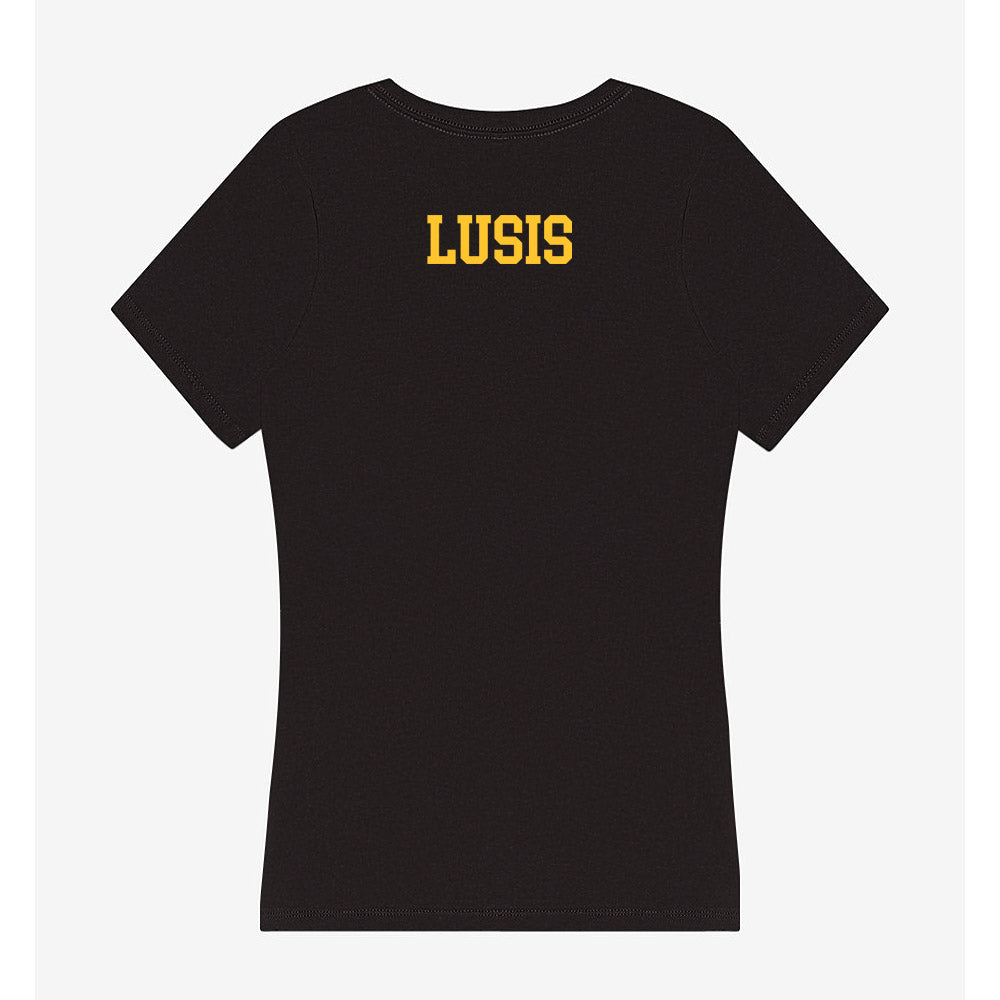 PLU - NCAA Men's Track & Field : Stefans Lusis - Women's V-Neck T-Shirt-1