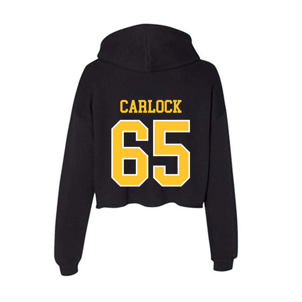 PLU - NCAA Football : Jack Carlock - Women's Crop Fleece Hoodie-1