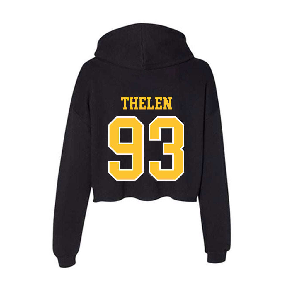PLU - NCAA Football : Drew Thelen - Women's Crop Fleece Hoodie-1