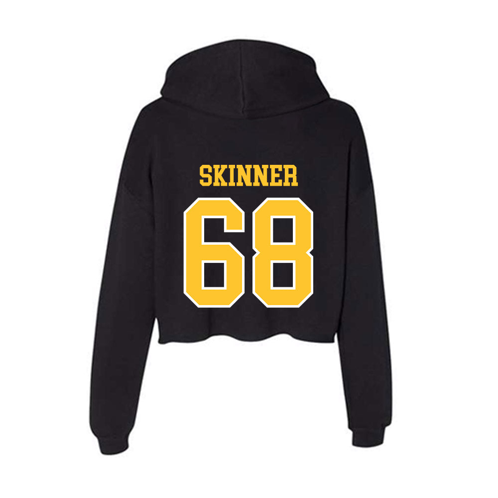 PLU - NCAA Football : Nico Skinner - Women's Crop Fleece Hoodie-1