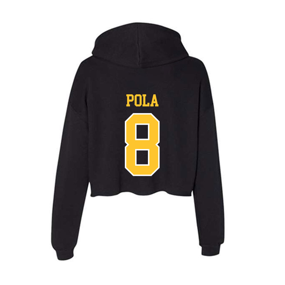 PLU - NCAA Football : Cross Pola - Women's Crop Fleece Hoodie-1