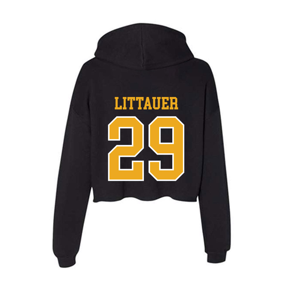 Canisius - NCAA Men's Lacrosse : Jack Littauer - Women's Crop Fleece Hoodie-1