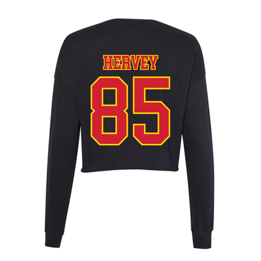 Pitt State - NCAA Football : Cortland Hervey - Women's Cropped Crew Fleece-1