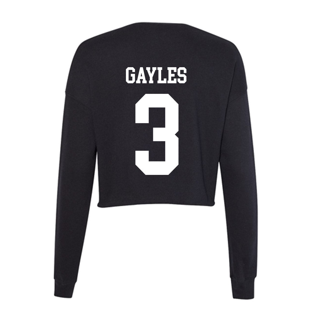 Utah State - NCAA Women's Basketball : Aaliyah Gayles - Women's Cropped Crew Fleece-1