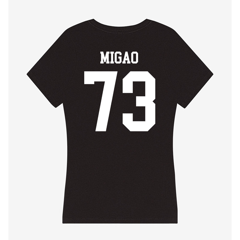 Utah State - NCAA Football : Elia Migao - Women's V-Neck T-Shirt-1