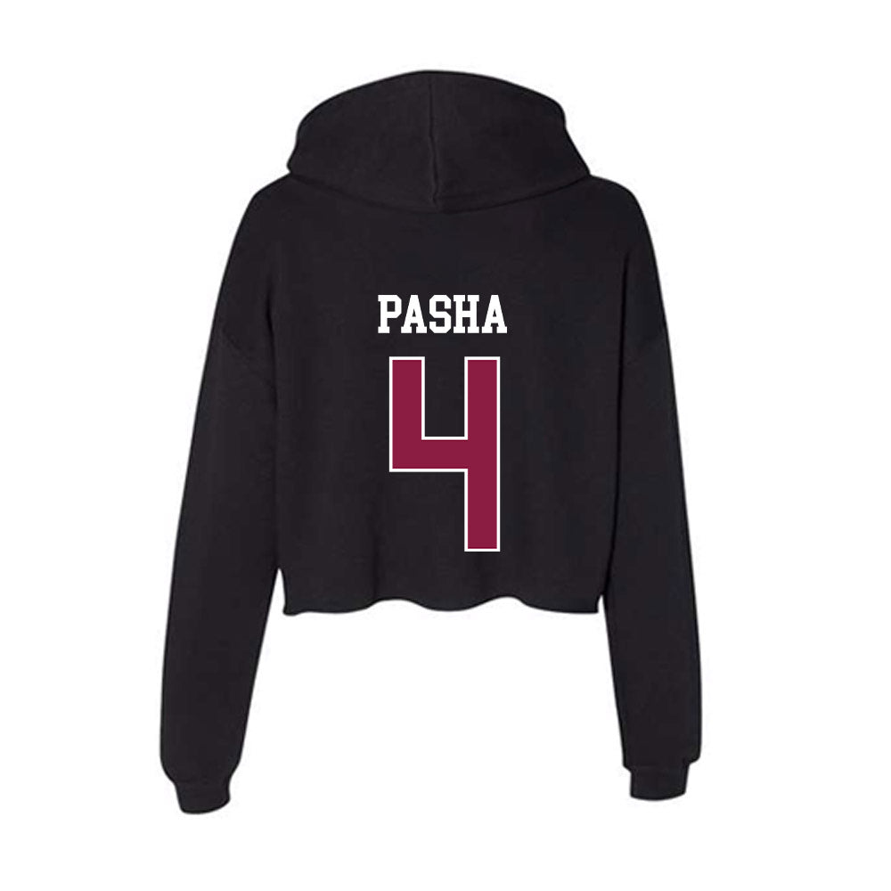 Virginia Tech - NCAA Men's Basketball : Izaiah Pasha - Women's Crop Fleece Hoodie-1
