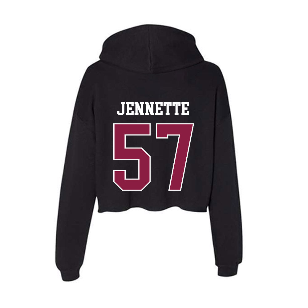 Virginia Tech - NCAA Football : James Jennette - Women's Crop Fleece Hoodie-1
