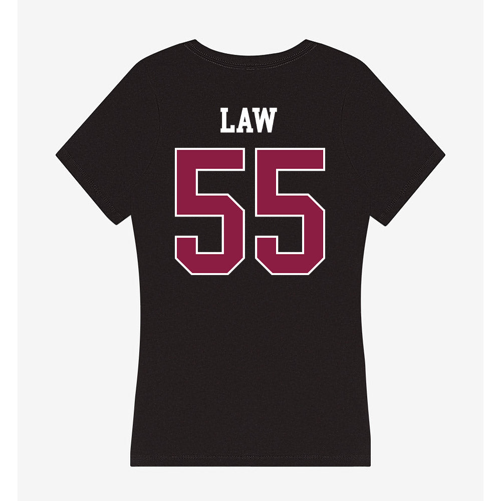 Virginia Tech - NCAA Football : Lemar Law - Women's V-Neck T-Shirt-1