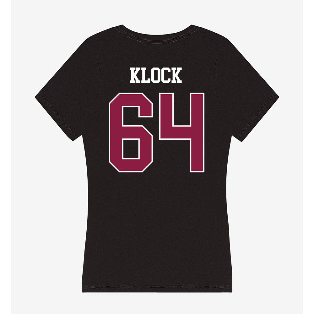 Virginia Tech - NCAA Football : Elijah Klock - Women's V-Neck T-Shirt-1