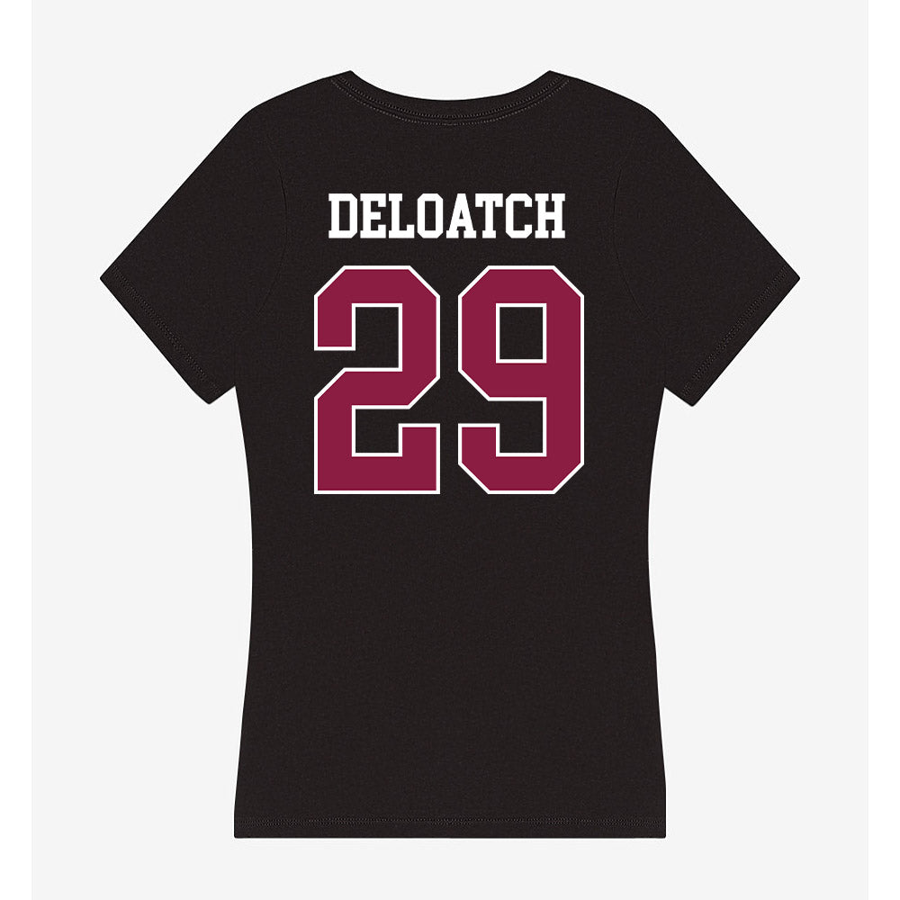 Virginia Tech - NCAA Football : Jahmari DeLoatch - Women's V-Neck T-Shirt-1