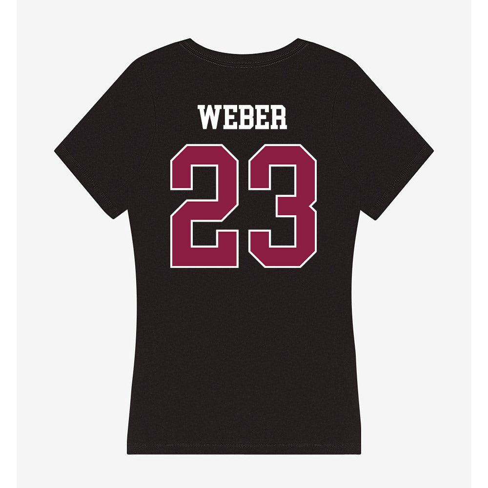 Virginia Tech - NCAA Baseball : Ben Weber - Women's V-Neck T-Shirt-1