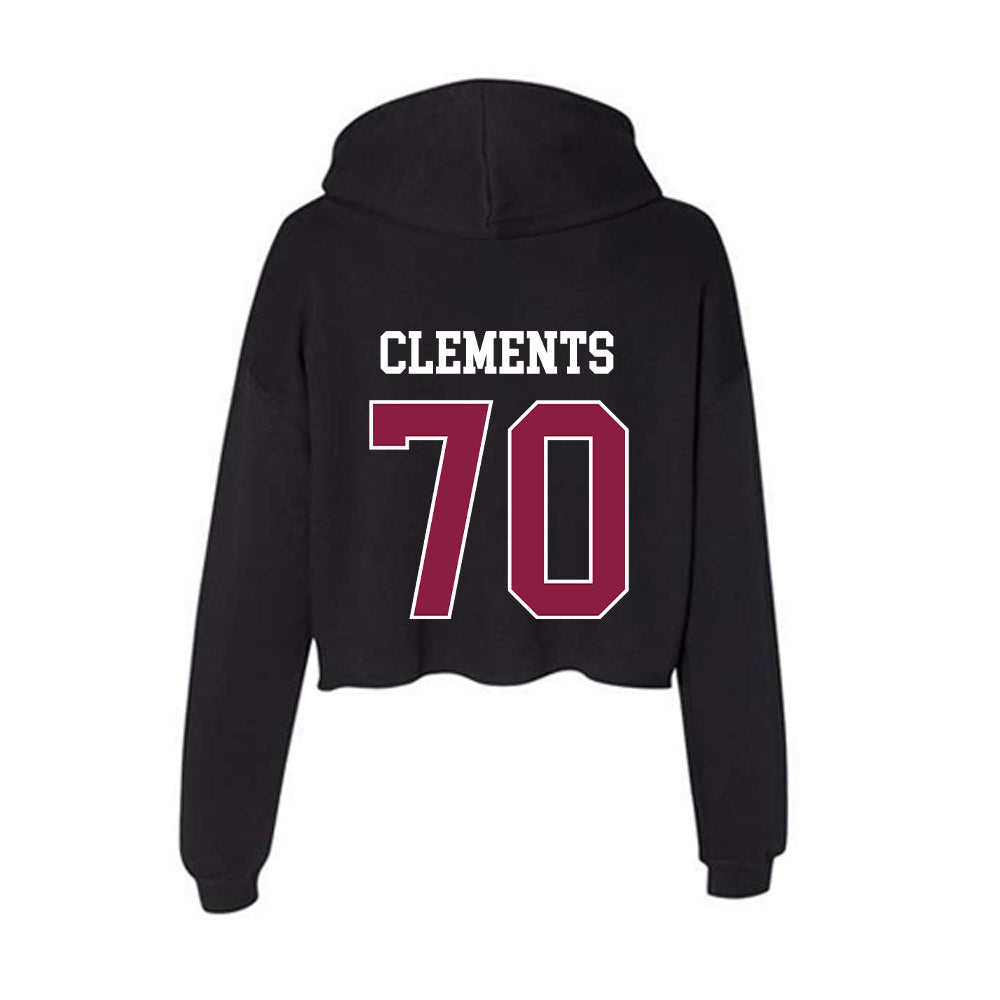 Virginia Tech - NCAA Football : Parker Clements - Women's Crop Fleece Hoodie-1