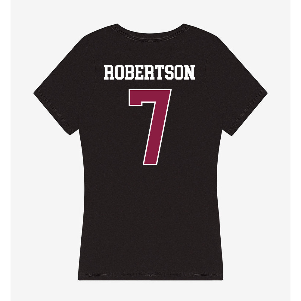 Virginia Tech - NCAA Women's Soccer : Ellie Robertson - Women's V-Neck T-Shirt-1