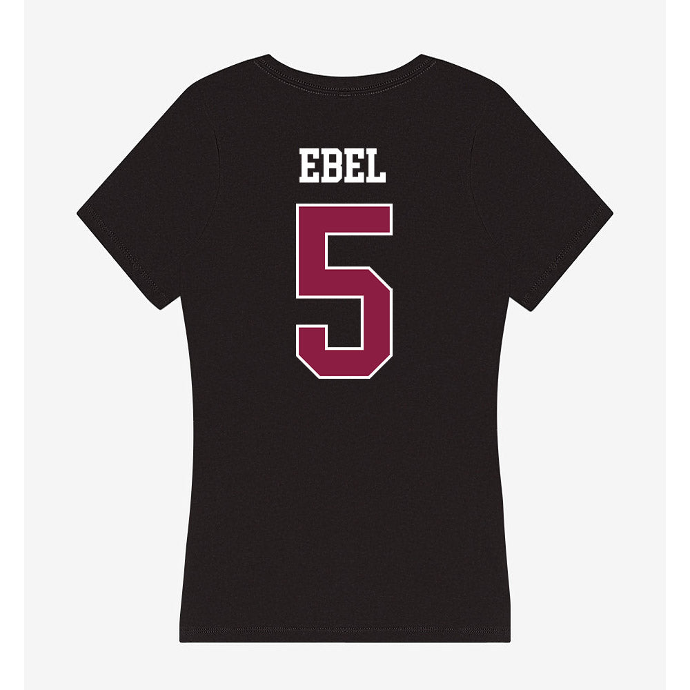 Virginia Tech - NCAA Baseball : Gehrig Ebel - Women's V-Neck T-Shirt-1