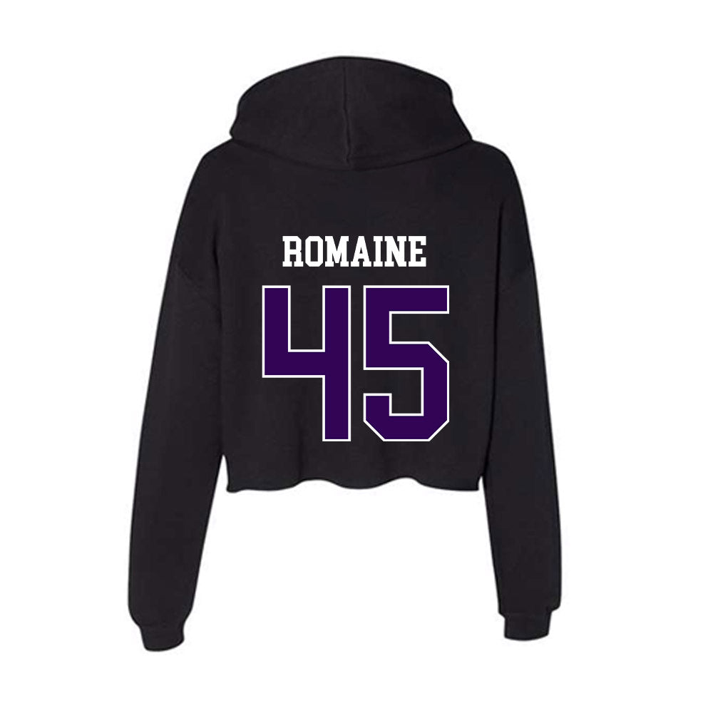 Kansas State - NCAA Football : Austin Romaine - Women's Crop Fleece Hoodie-1