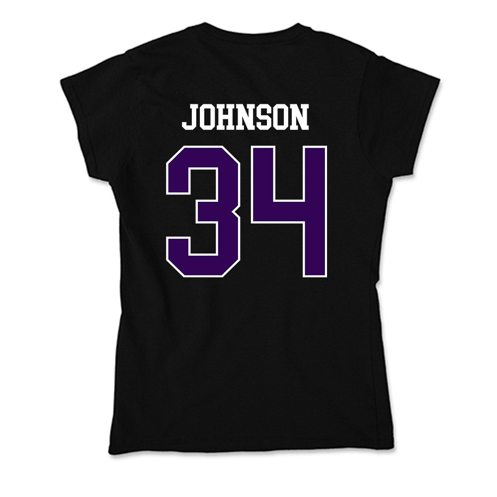 Kansas State - NCAA Men's Basketball : Nate Johnson - Soft Style Women’s T-Shirt-1