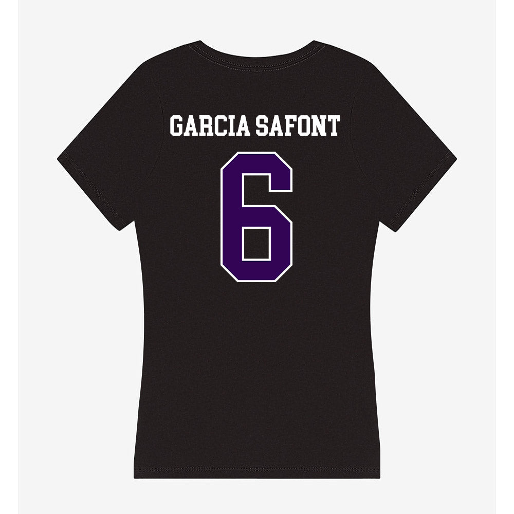 Kansas State - NCAA Women's Basketball : Gina Garcia Safont - Women's V-Neck T-Shirt-1