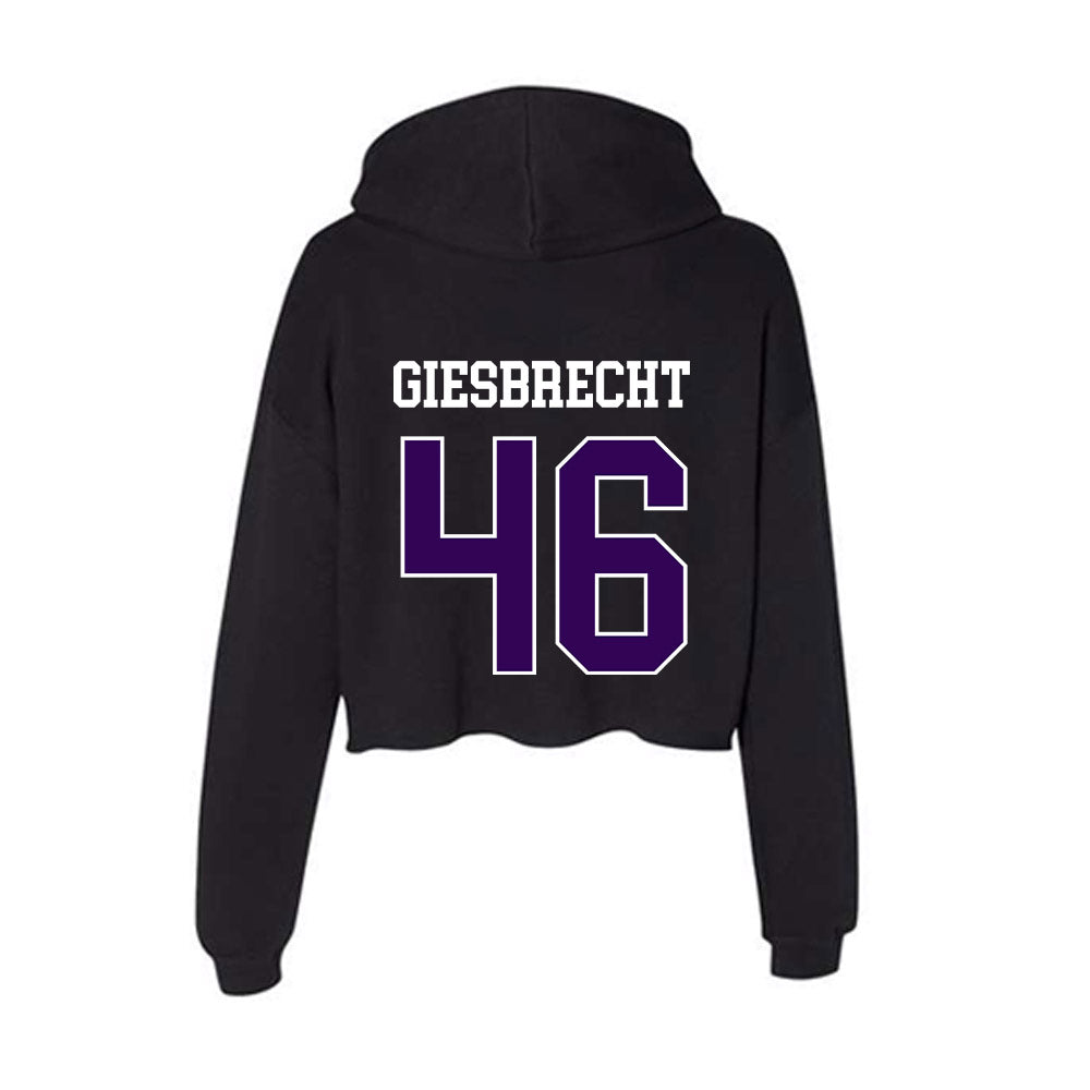 Kansas State - NCAA Baseball : Ethan Giesbrecht - Women's Crop Fleece Hoodie-1