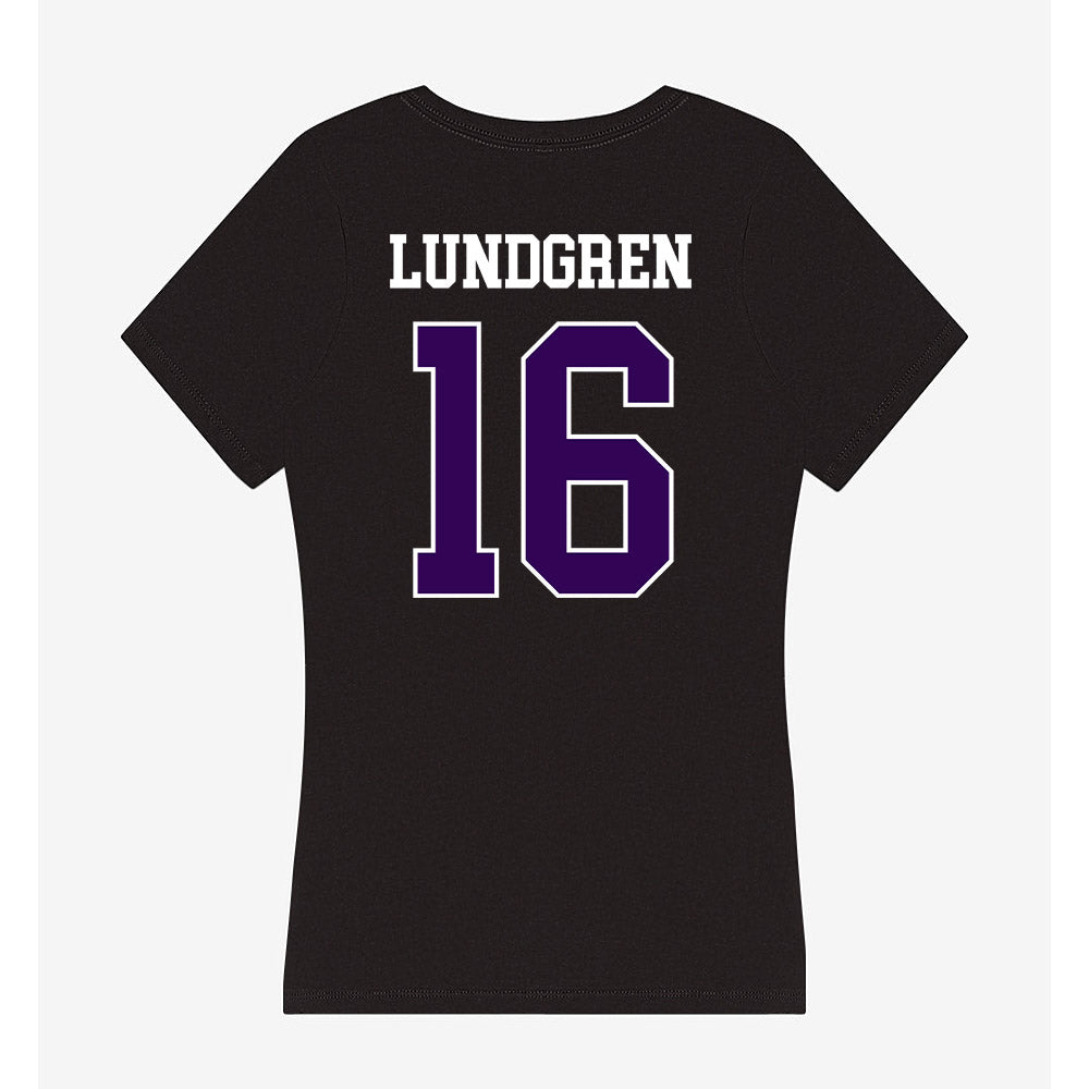 Kansas State - NCAA Women's Volleyball : Cadence Lundgren - Women's V-Neck T-Shirt-1