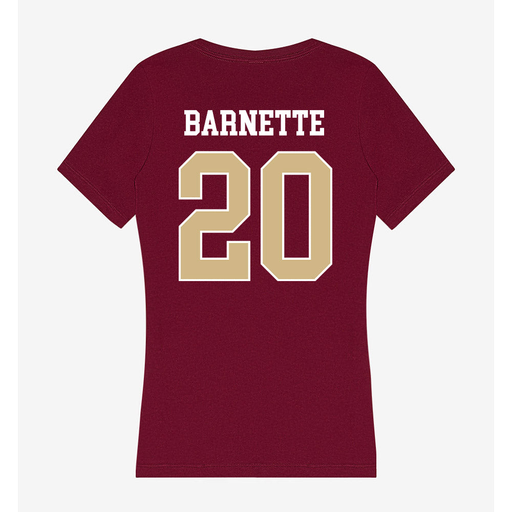 FSU - NCAA Women's Lacrosse : Emily Barnette - Women's V-Neck T-Shirt-1