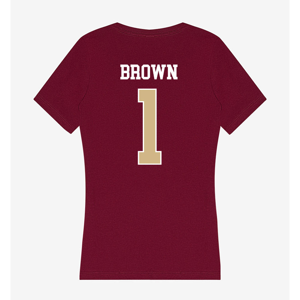 FSU - NCAA Football : Shyheim Brown - Women's V-Neck T-Shirt-1