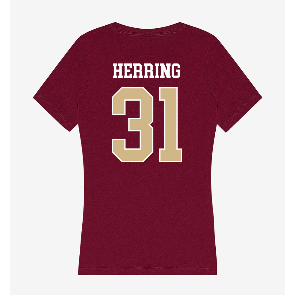 FSU - NCAA Football : Elijah Herring - Women's V-Neck T-Shirt-1