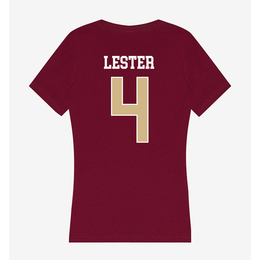 FSU - NCAA Football : Charles Lester - Women's V-Neck T-Shirt-1