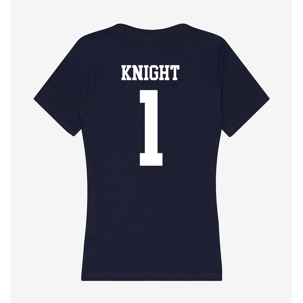 Samford - NCAA Women's Basketball : Jada Knight - Women's V-Neck T-Shirt-1