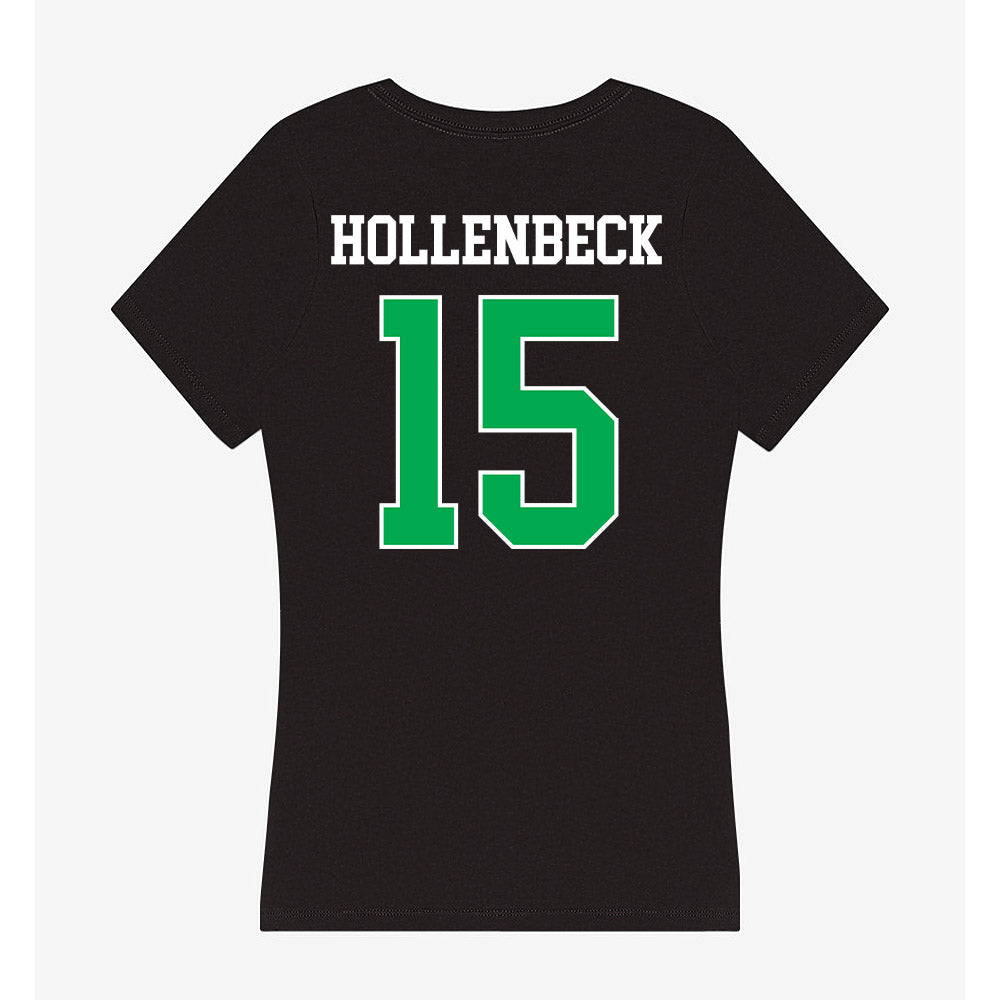 Marshall - NCAA Men's Basketball : Caleb Hollenbeck - Women's V-Neck T-Shirt-1