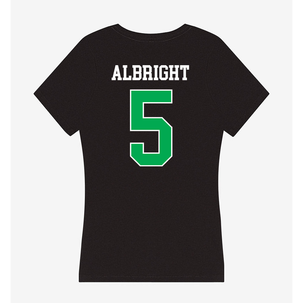 Marshall - NCAA Baseball : Blaine Albright - Women's V-Neck T-Shirt-1