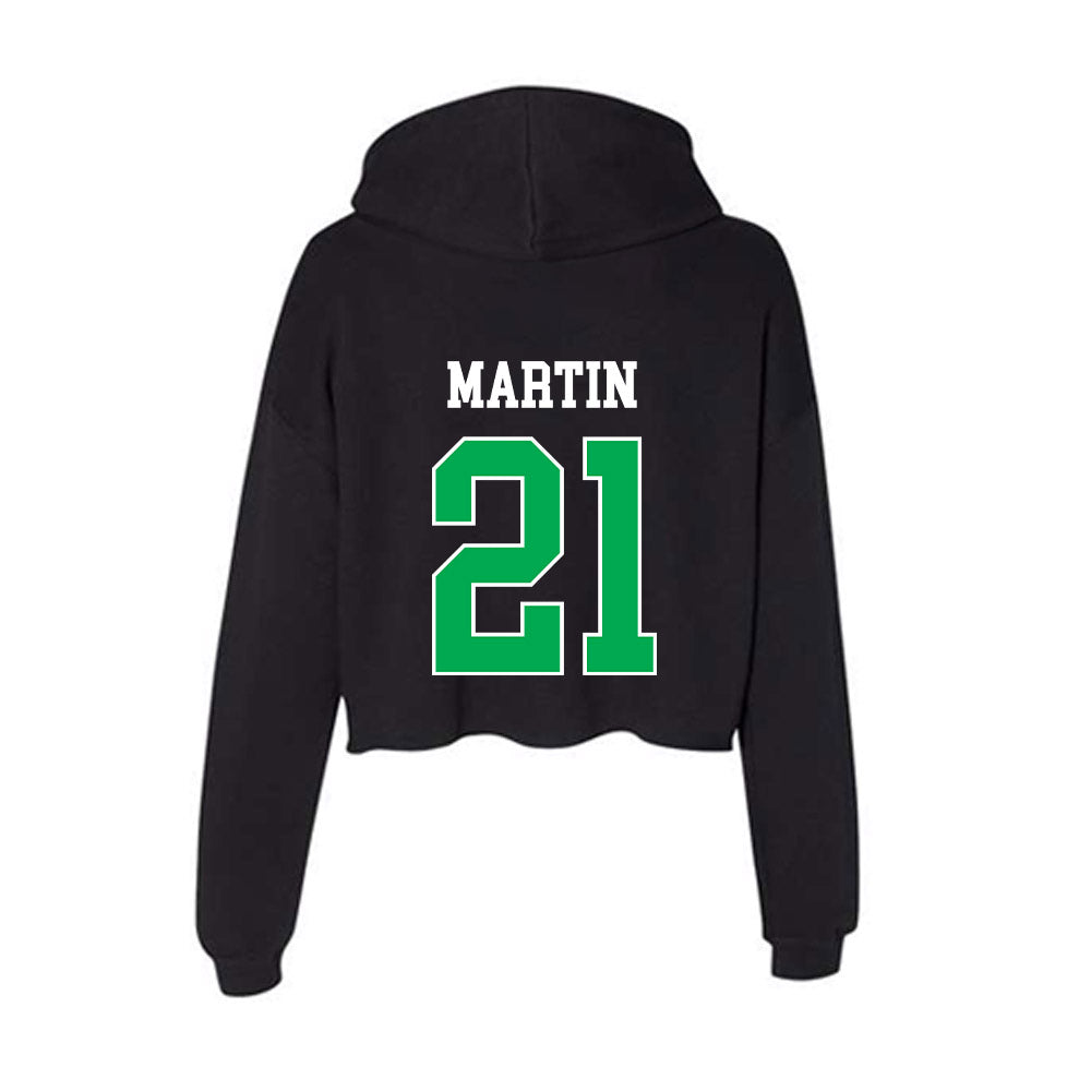 Marshall - NCAA Football : Tyas Martin - Women's Crop Fleece Hoodie-1