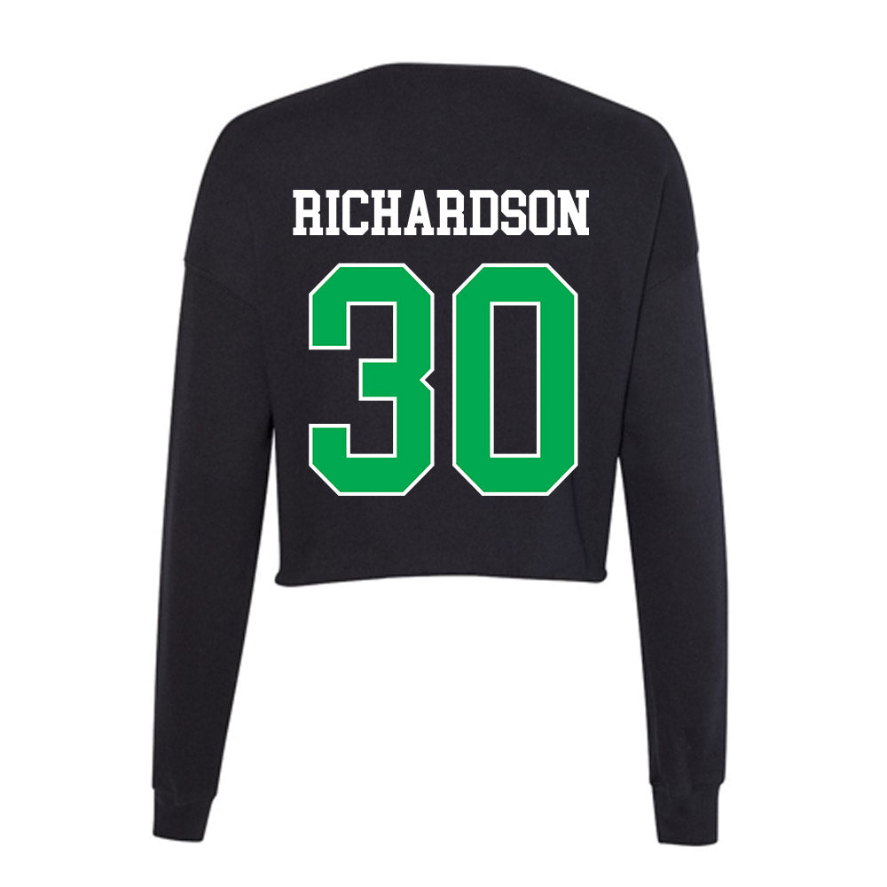 Marshall - NCAA Baseball : Hunter Richardson - Women's Cropped Crew Fleece-1