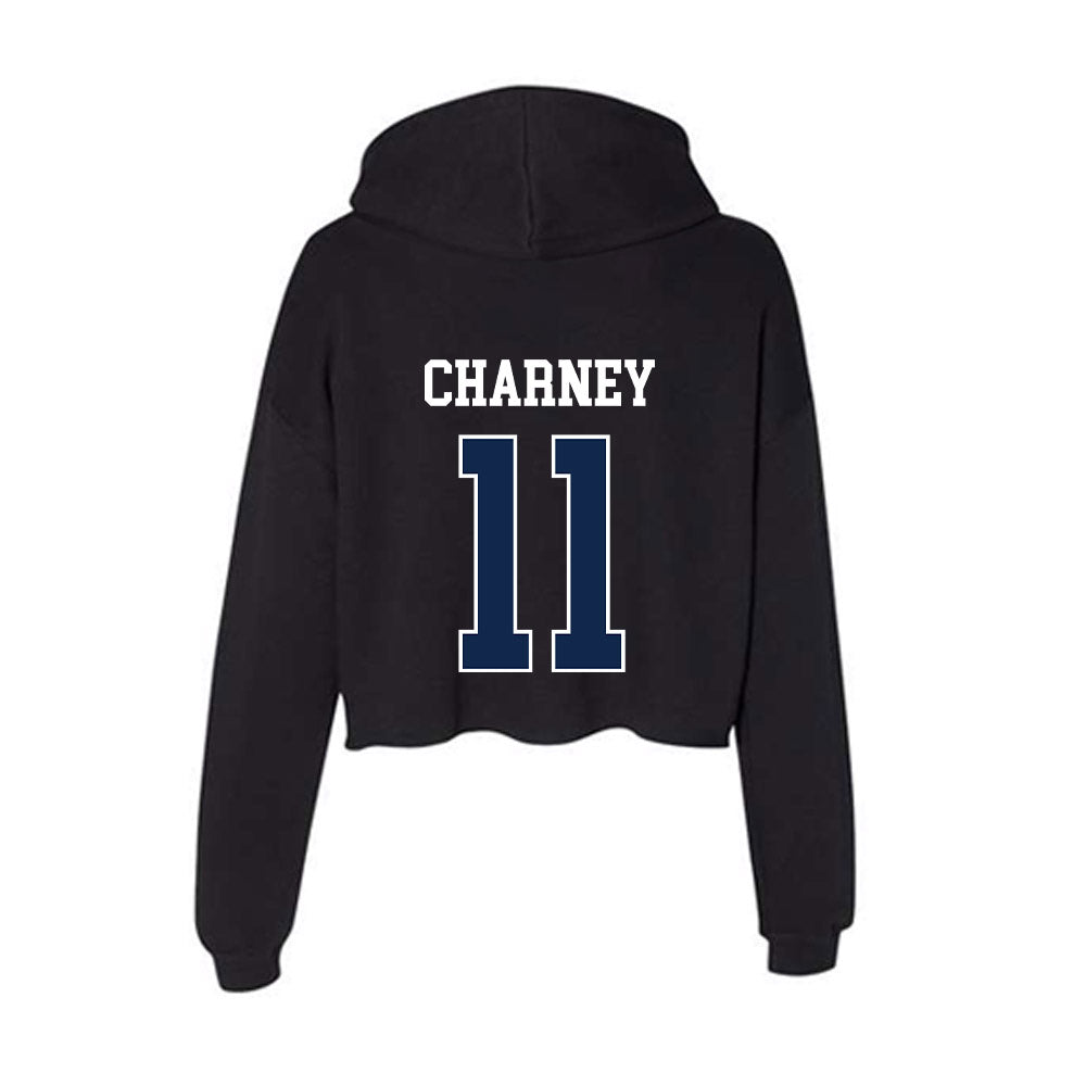BU - NCAA Baseball : Drew Charney - Women's Crop Fleece Hoodie-1