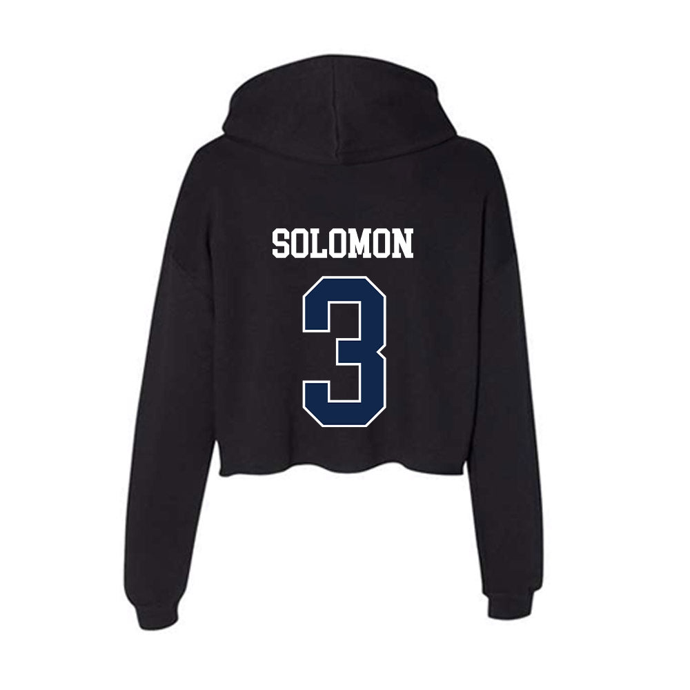 BU - NCAA Baseball : AJ Solomon - Women's Crop Fleece Hoodie-1