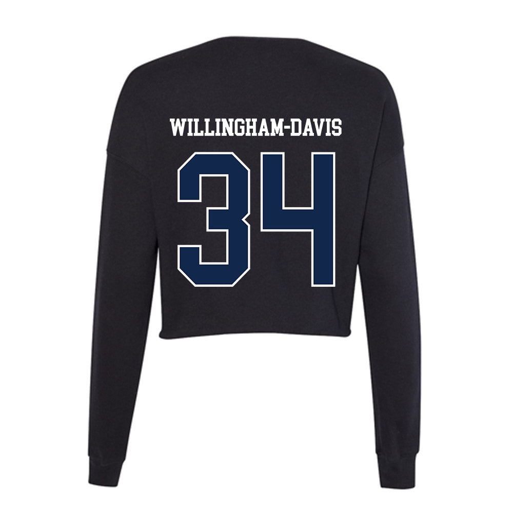 BU - NCAA Football : Zac Willingham-Davis - Women's Cropped Crew Fleece-1