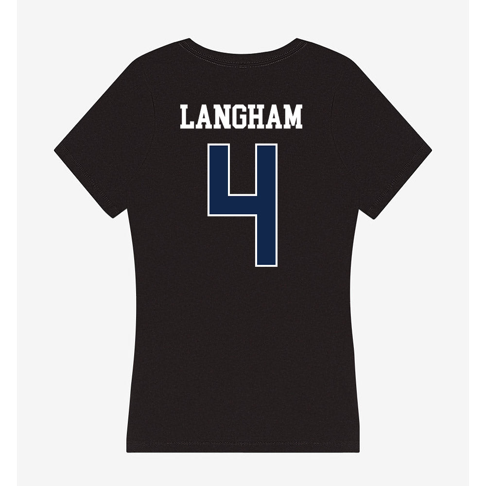BU - NCAA Women's Basketball : Kennedy Langham - Women's V-Neck T-Shirt-1